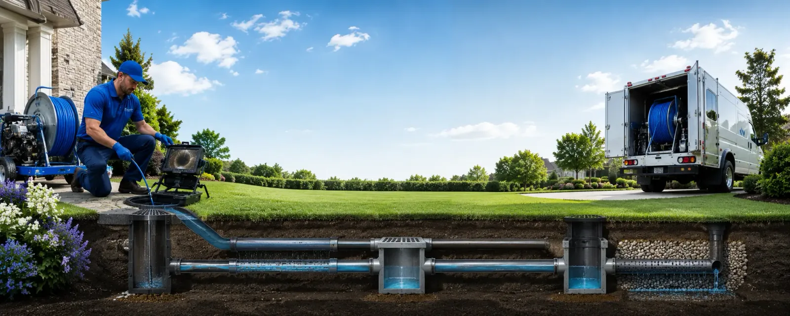 Outdoor drain cleaning information for De Soto, WI